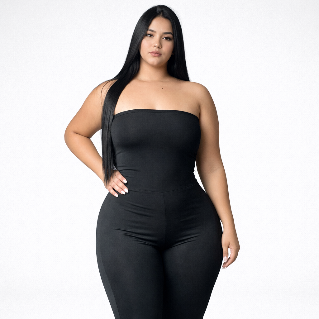 ENTERIZO LARGO ESTRAPLE BOTACAMPANA PUSH UP SUPLEX