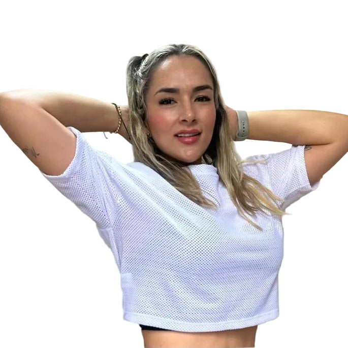 CAMISA OVERSIZE CORTA MALLA