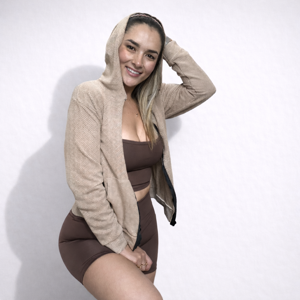 BUZO DE CIERRE MALLA