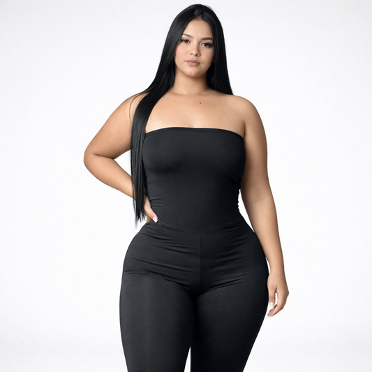 ENTERIZO LARGO ESTRAPLE BOTACAMPANA PUSH UP SUPLEX