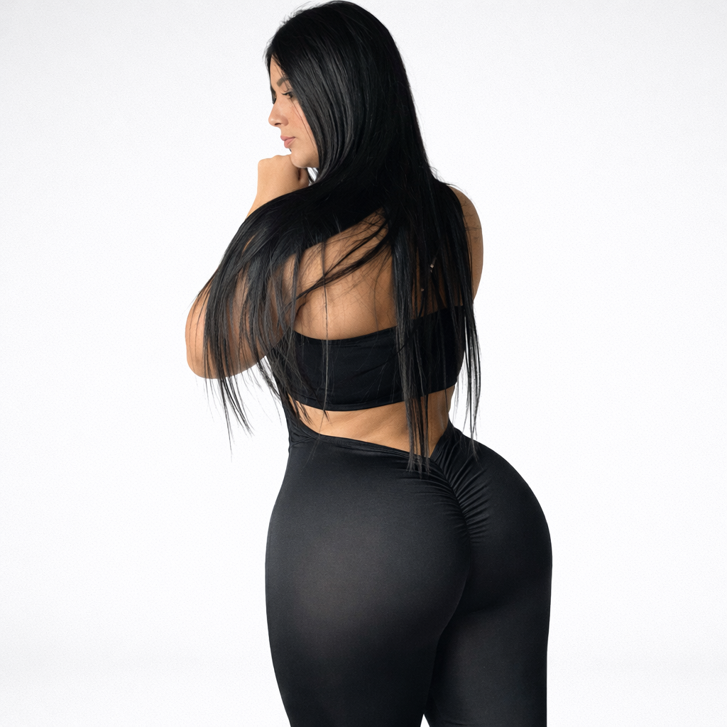 ENTERIZO LARGO ESTRAPLE BOTACAMPANA PUSH UP SUPLEX