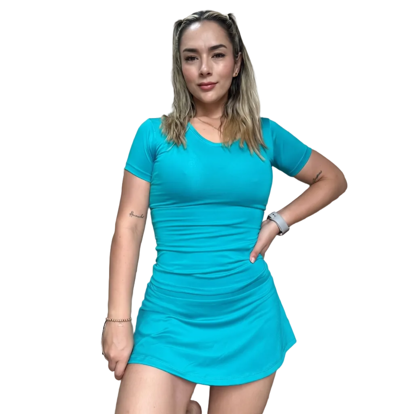 CAMISA MANGA + FALDA SHORT