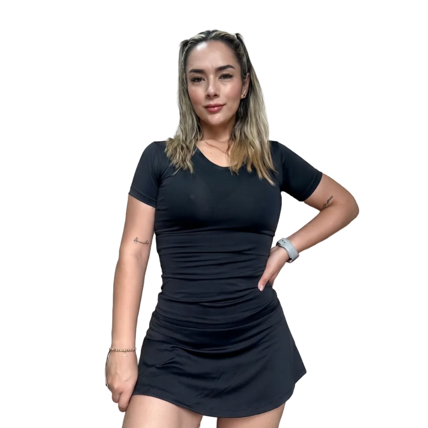 CAMISA MANGA + FALDA SHORT