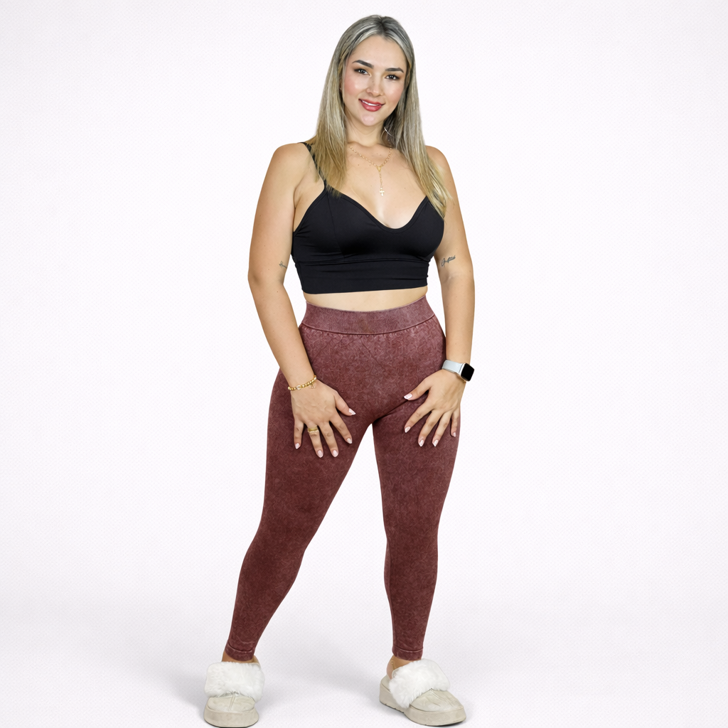 LEGGINS JASPED CORTE V CON PUSH UP