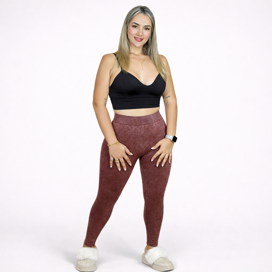 LEGGINS JASPED CORTE V CON PUSH UP