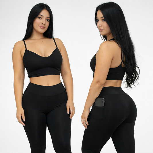 TOP CORAZÓN + LEGGINS BOLSILLO