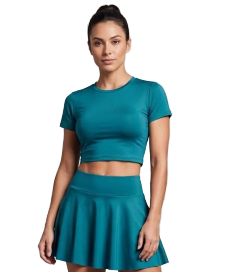 CAMISA CORTA + FALDA SHORT