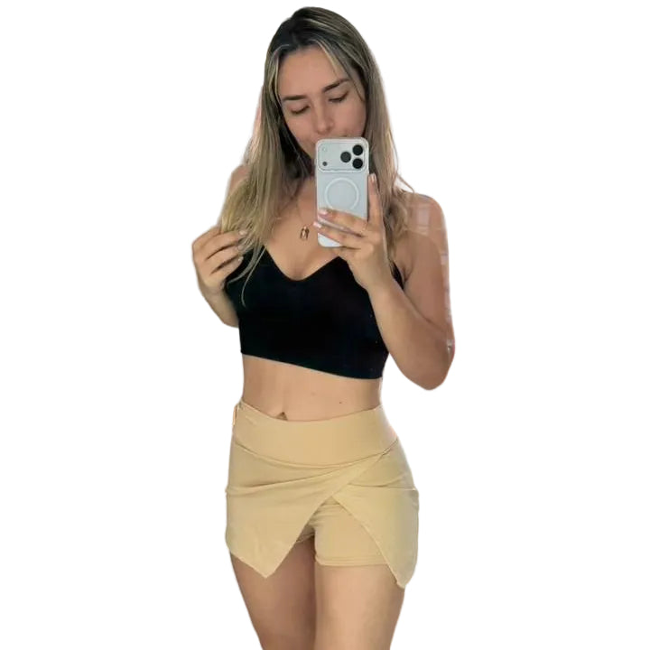 SET FALDA SHORT PICO Y TOP CORAZON