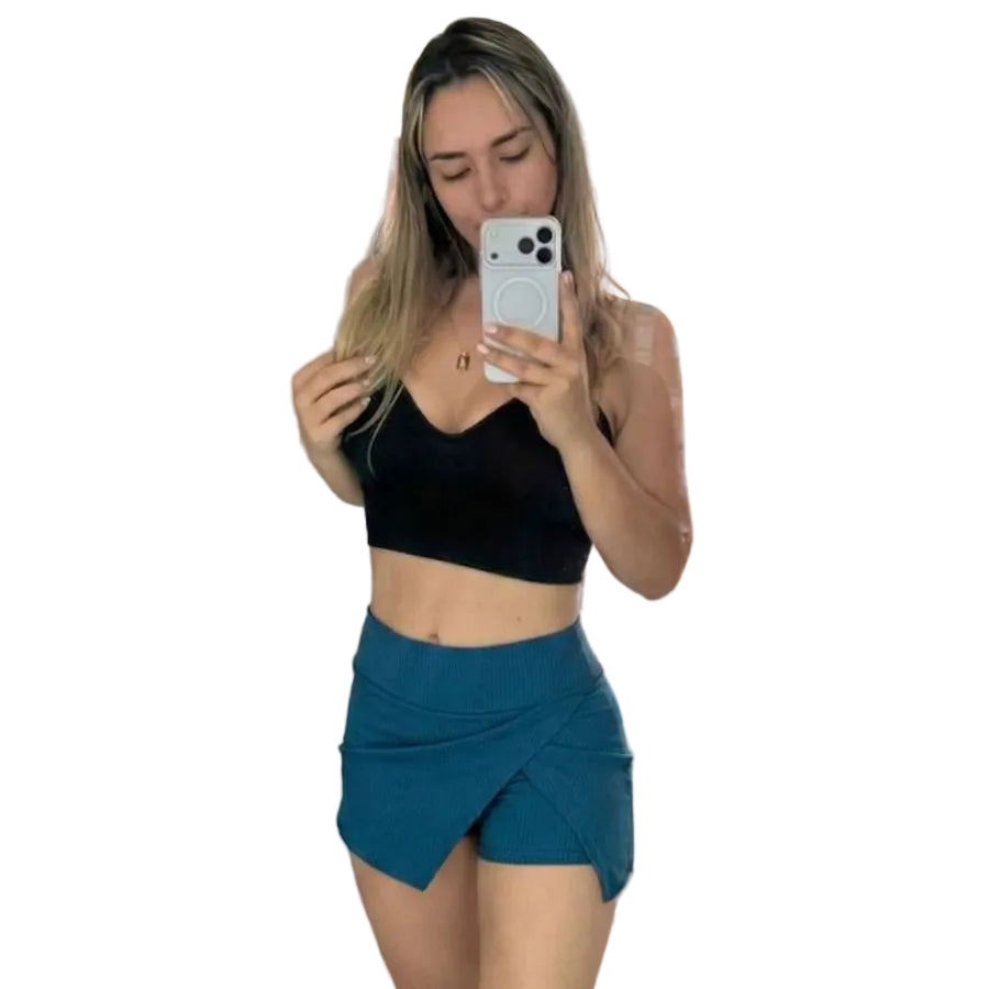 SET FALDA SHORT PICO Y TOP CORAZON