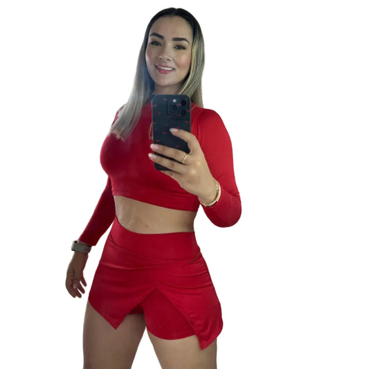 BUZO CLÁSICO CORTO/FALDA CRUZADA SUPLEX