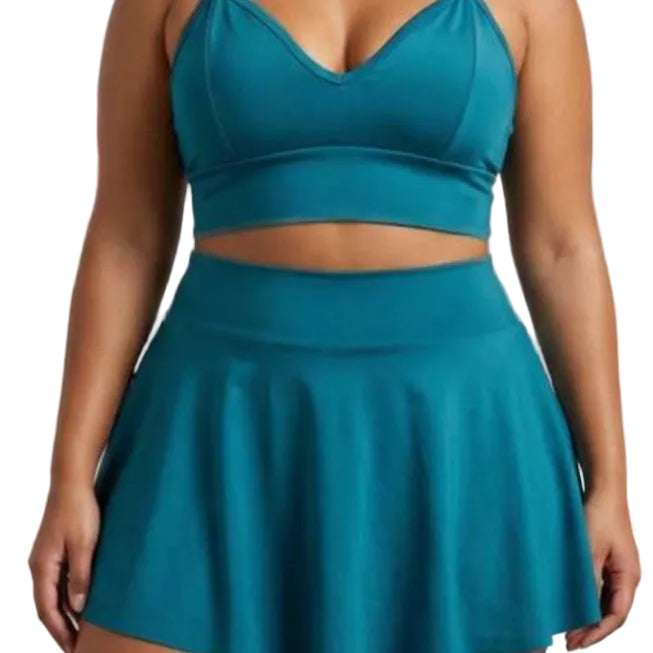 TOP CORAZÓN/FALDA SHORT SUPLEX