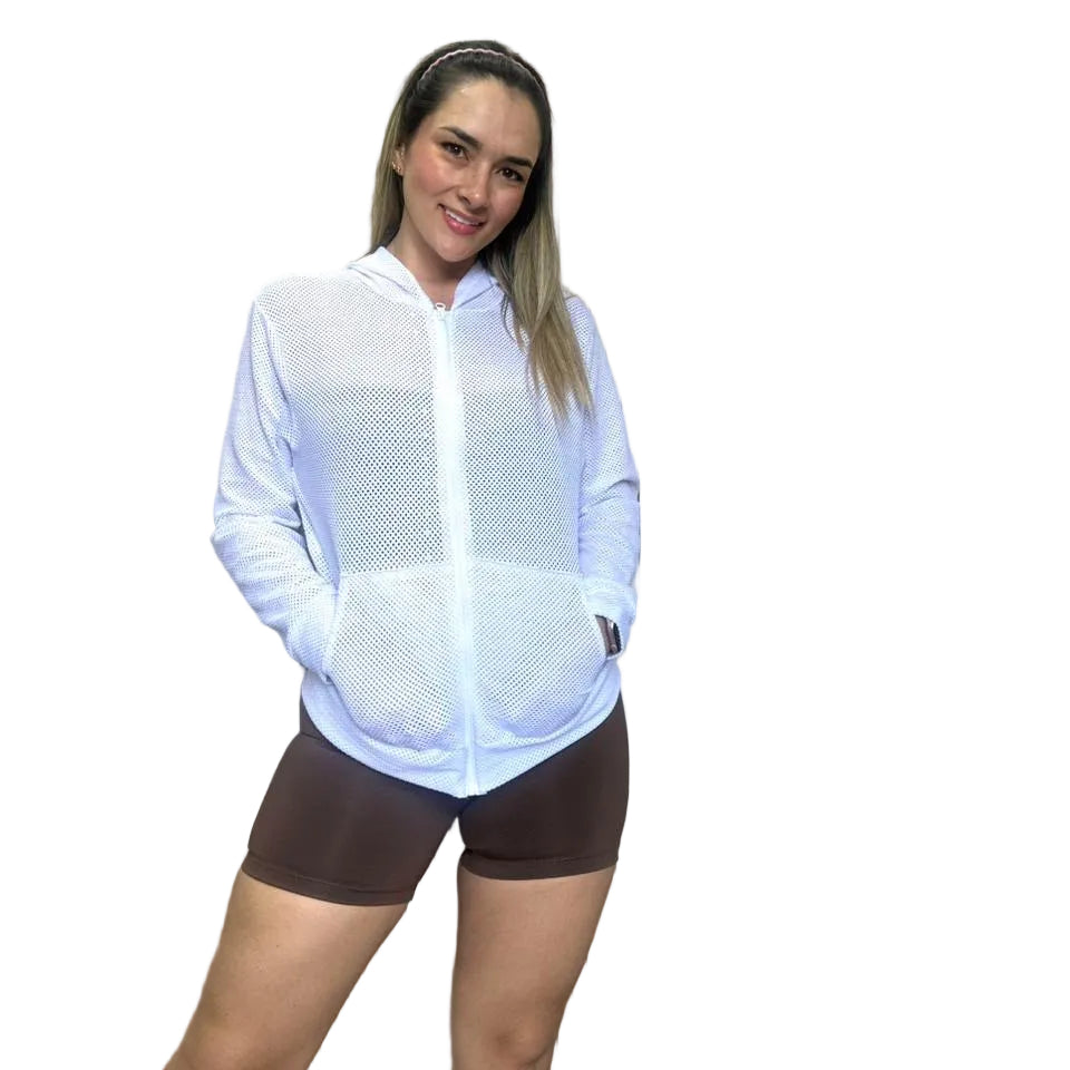 BUZO DE CIERRE MALLA