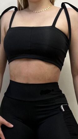 Top Strapless + Ciclista con Bolsillos Mujer Top Strapless + Ciclista con Bolsillos Mujer