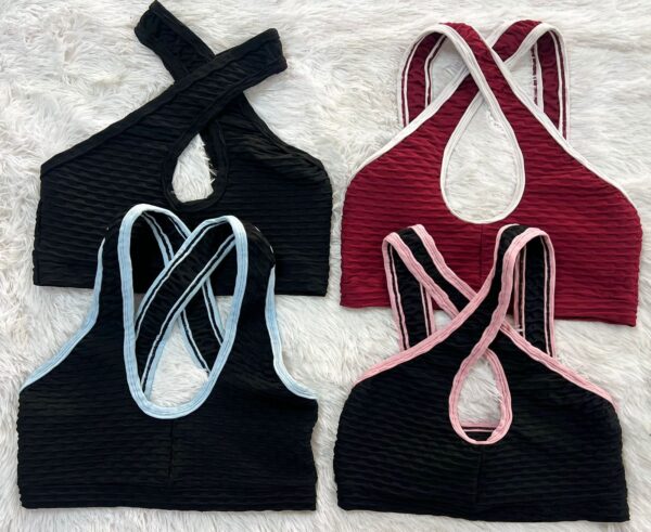 SET TEXTURIZADO CORTO TOP CRUZADO+SHORT RECOGIDO A LO LADOS