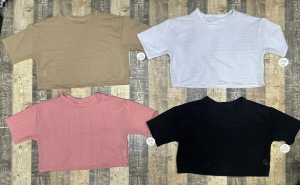 CAMISA OVERSIZE CORTA MALLA