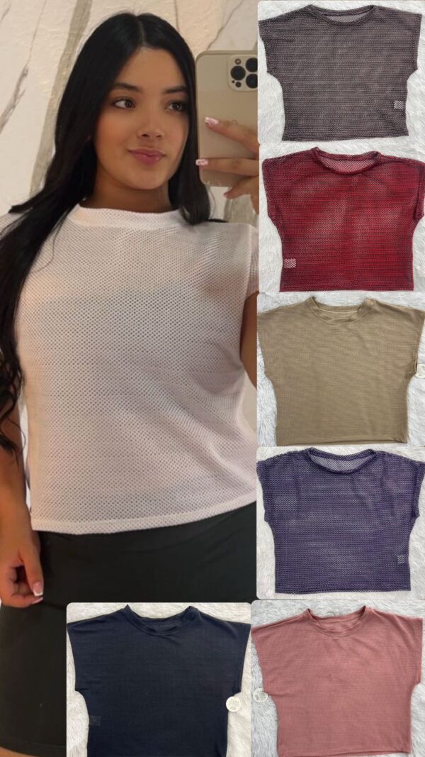 OVERSIZE PERLA CORTA MALLA