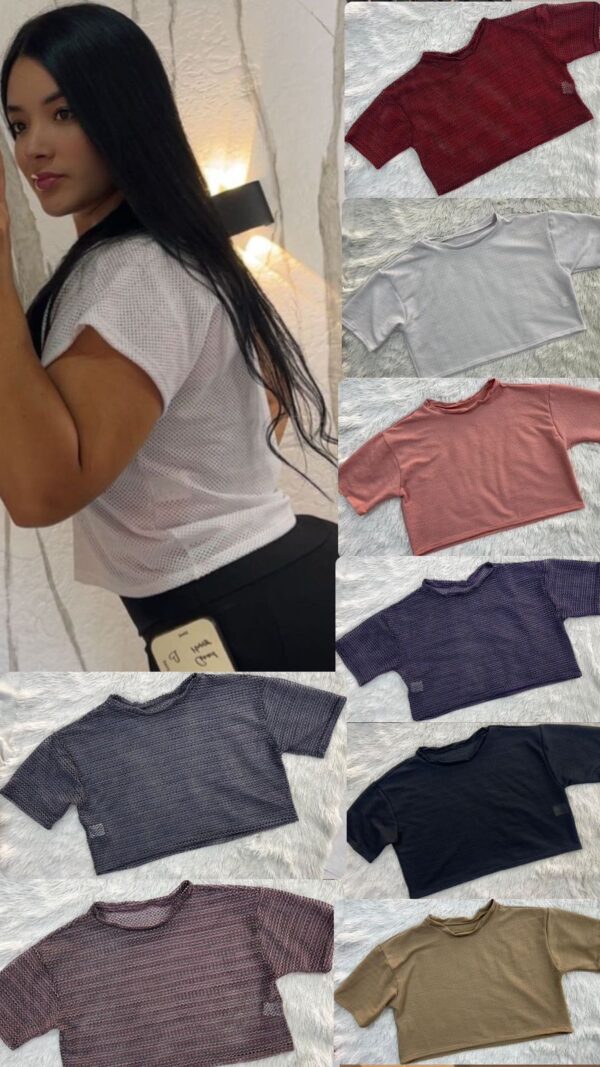 CAMISA OVERSIZE CORTA MALLA