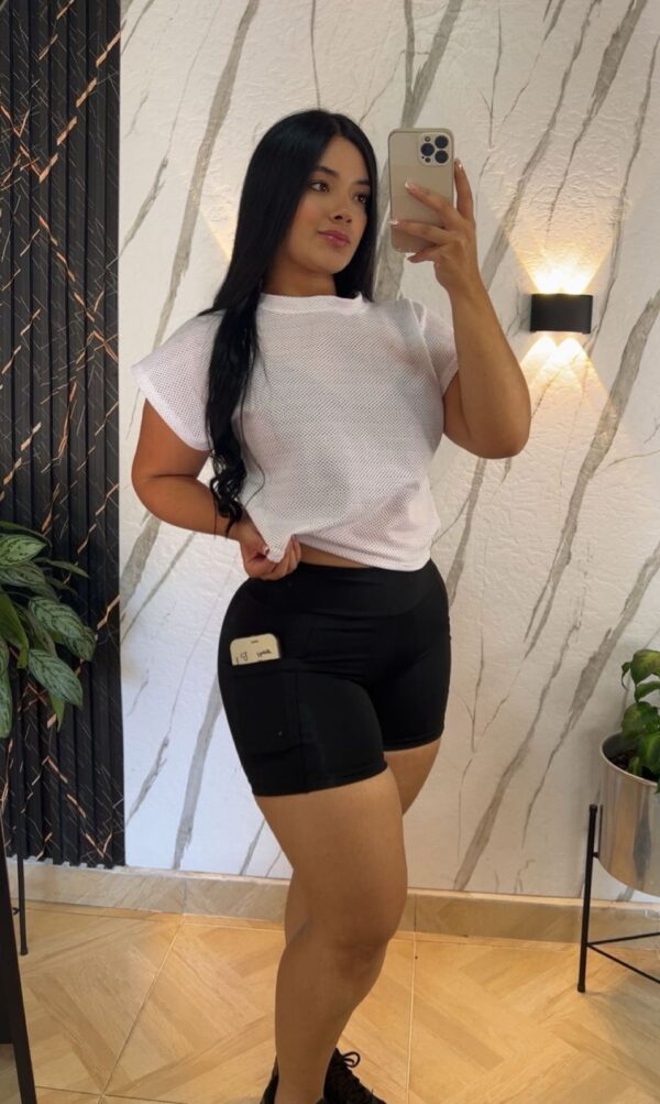 OVERSIZE PERLA CORTA MALLA